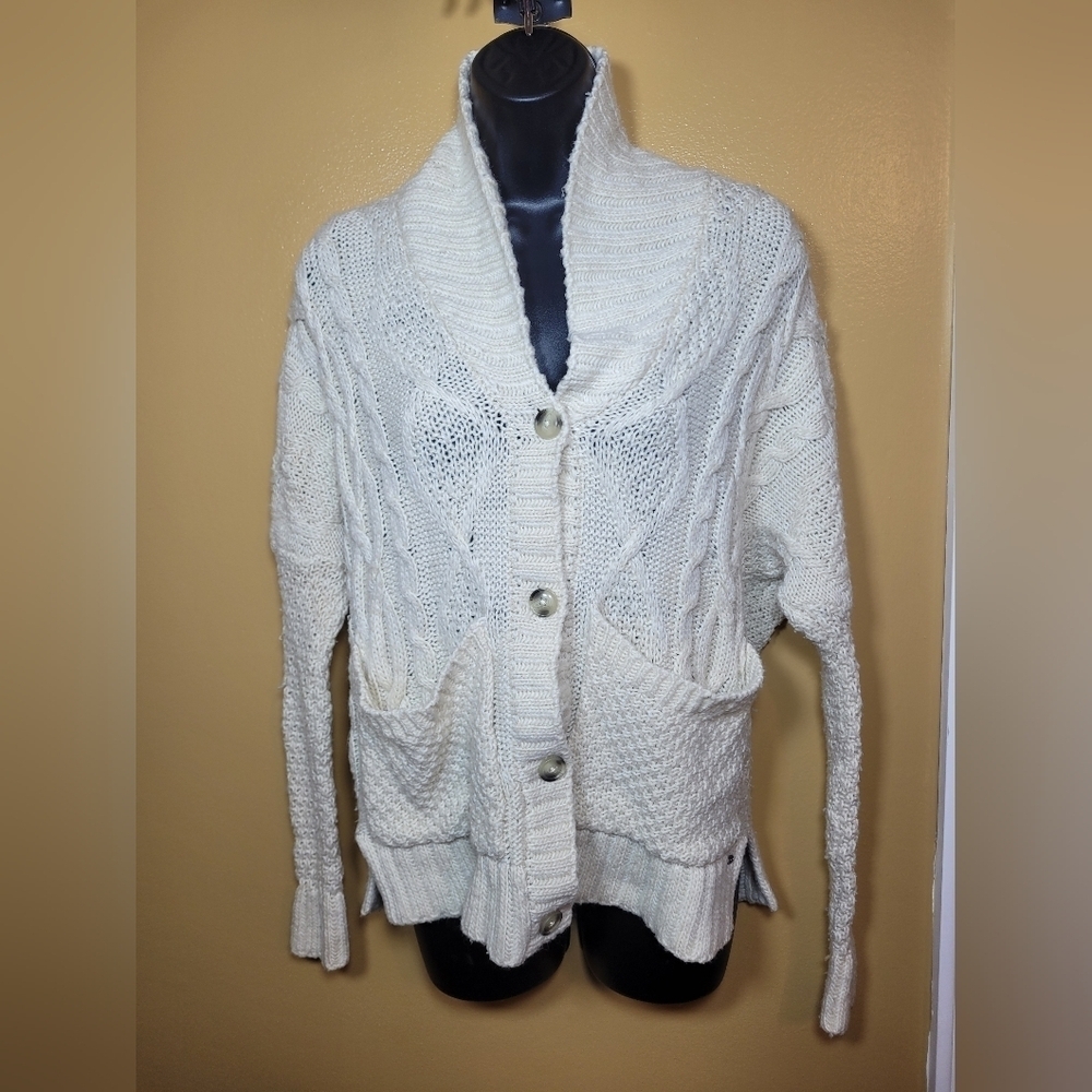 American Eagle Outfitters Wool Blend Chunky Knit Cardigan Sweater sz XXS